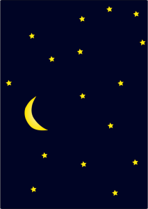 Machovka-Moon-in-dark-night-sky-full-of-stars