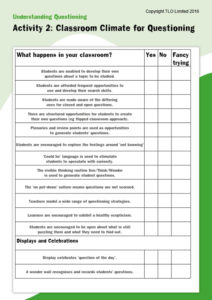 Activity 2 Classroom Climate for Questioning