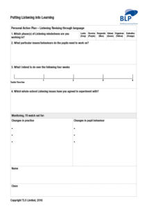 Personal Action Plan-Listening