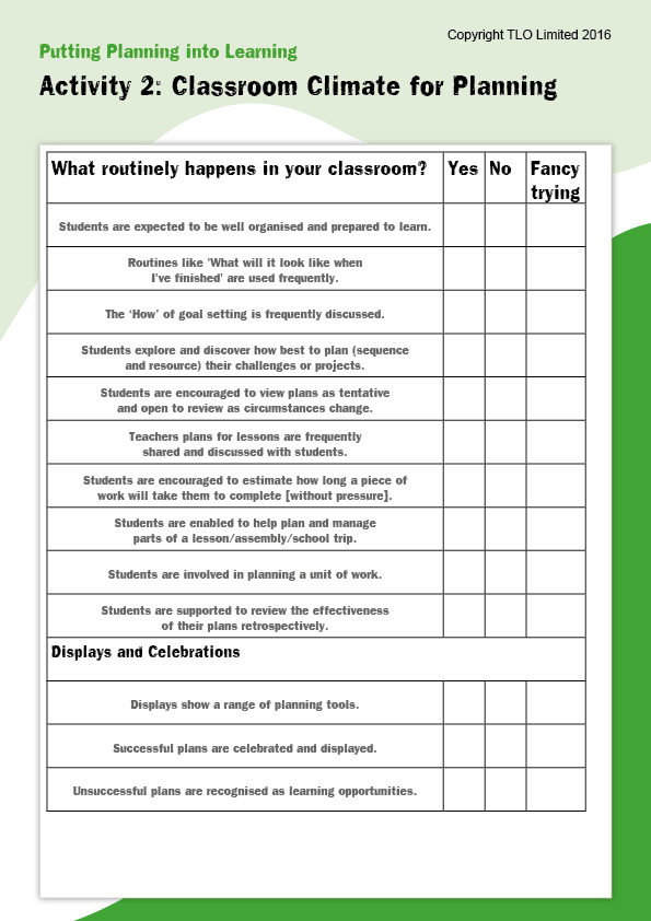 SS2-Activity 2 Classroom Climate for Planning